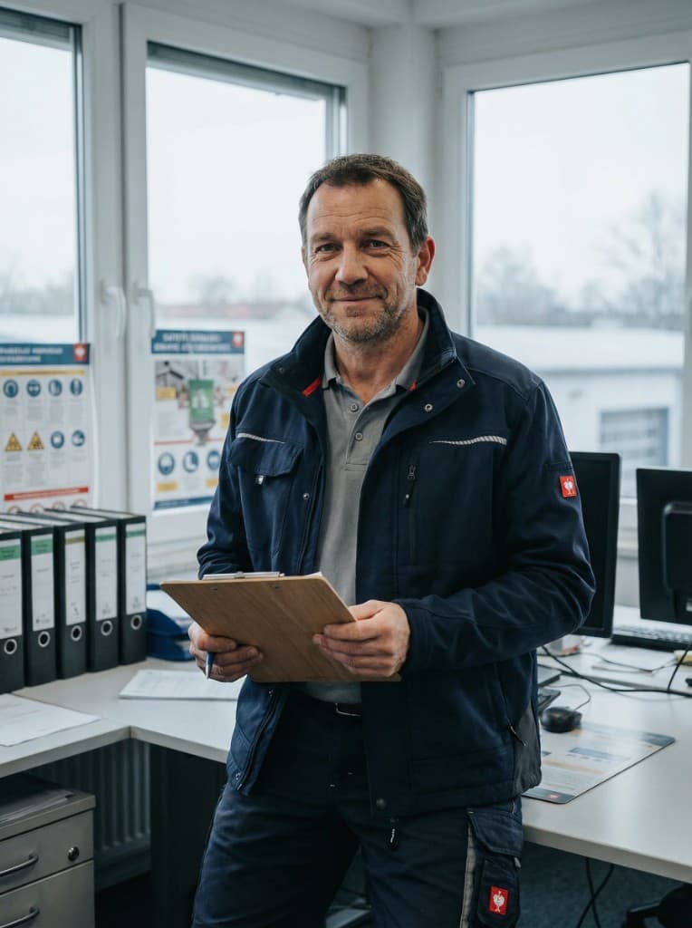 Fachkraft für Arbeitssicherheit bei der Dokumentation im Büro