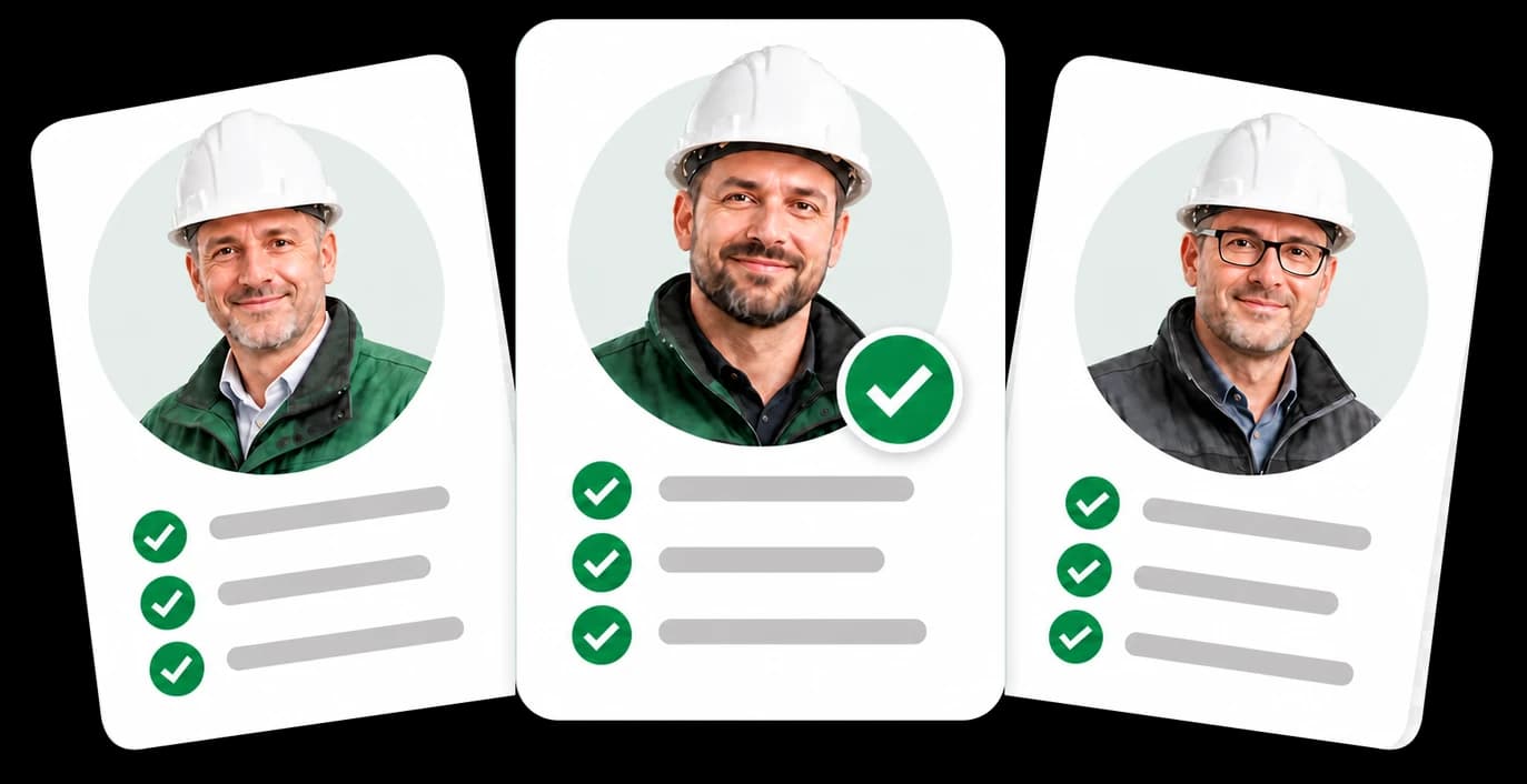 Drei geprüfte Fachkräfte für Arbeitssicherheit mit ihren Angeboten im Vergleich.