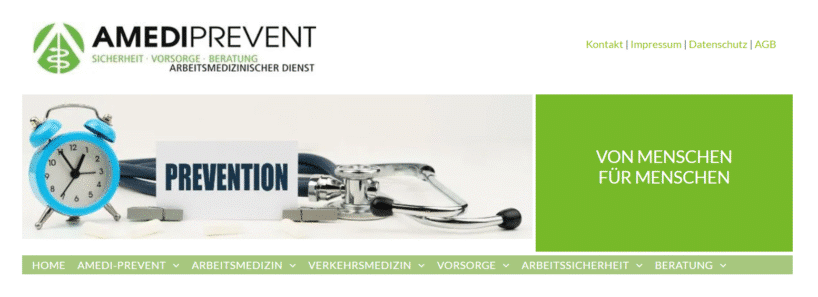 Amedi Prevent GmbH - Empfohlener Anbieter für eine Fachkraft für Arbeitssicherheit und Arbeitsmedizin aus einer Hand