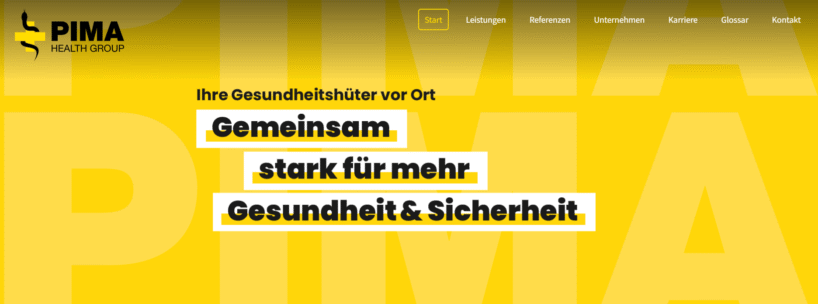 PIMA Holding GmbH - Empfohlener Anbieter für eine Fachkraft für Arbeitssicherheit und Arbeitsmedizin aus einer Hand