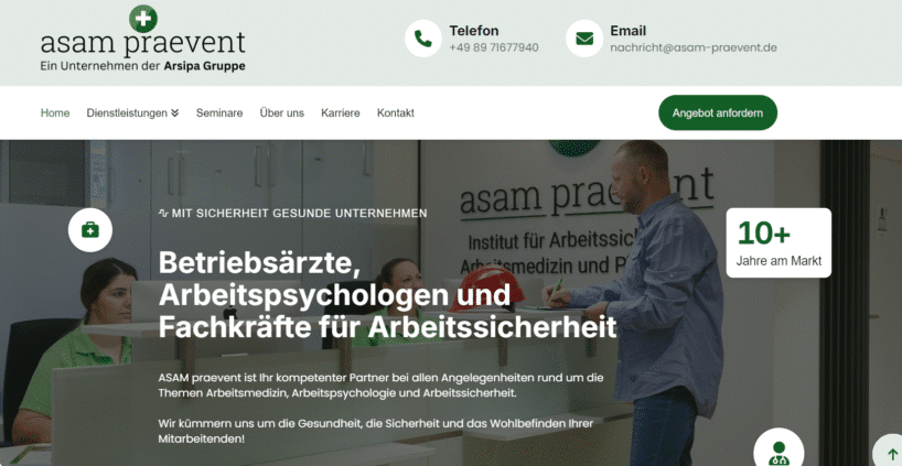 ASAM praevent GmbH - Großer Anbieter von Fachkräften für Arbeitssicherheit in Bayern