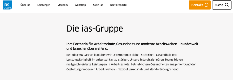 IAS-Gruppe - Großer Anbieter von Fachkräften für Arbeitssicherheit in Brandenburg