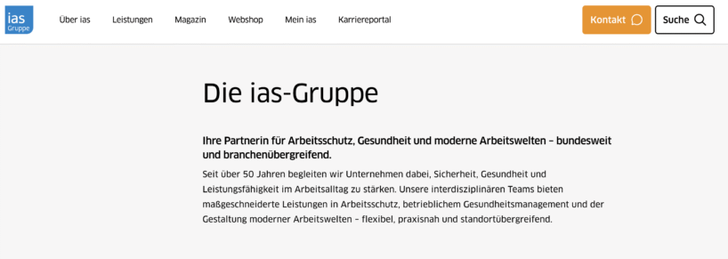 IAS-Gruppe - Großer Anbieter von Fachkräften für Arbeitssicherheit in Niedersachsen
