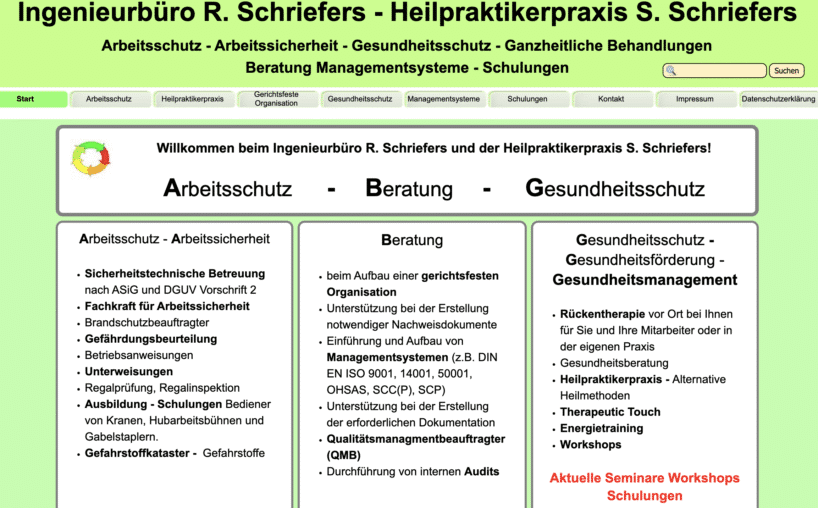 Ingenieurbüro R. Schriefers - Zuverlässige lokale Fachkraft für Arbeitssicherheit in Viersen