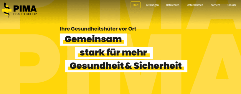 PIMA Health Group - Empfohlener Anbieter für eine Fachkraft für Arbeitssicherheit und Arbeitsmedizin aus einer Hand
