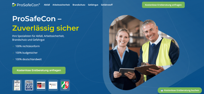 Großer Anbieter von Fachkräften für Arbeitssicherheit in Nordrhein-Westfalen