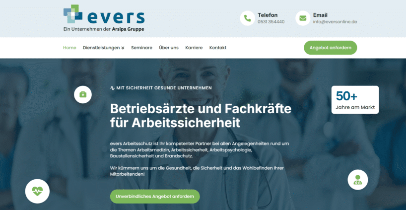 evers Arbeitsschutz GmbH - Empfohlener Anbieter für eine Fachkraft für Arbeitssicherheit und Arbeitsmedizin aus einer Hand