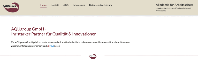 eprovi – AQUgroup GmbH - Empfohlener Anbieter für eine Fachkraft für Arbeitssicherheit und Arbeitsmedizin aus einer Hand